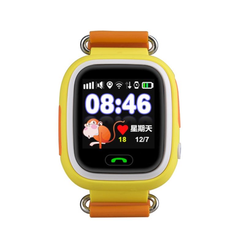 картинка Smart Baby Watch Q80 сенсорные Wi-Fi оранжевые от магазина+