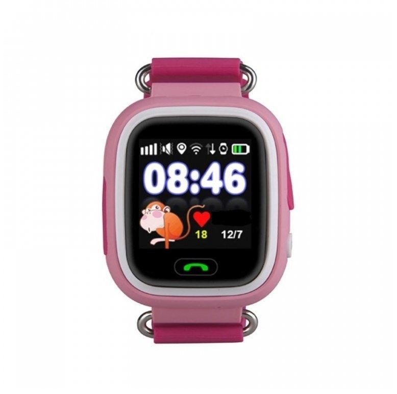 картинка Smart Baby Watch Q80 сенсорные Wi-Fi розовые от магазина+