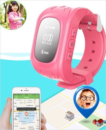 Детские часы с GPS трекером Smart Baby Watch Q50 умный телефон