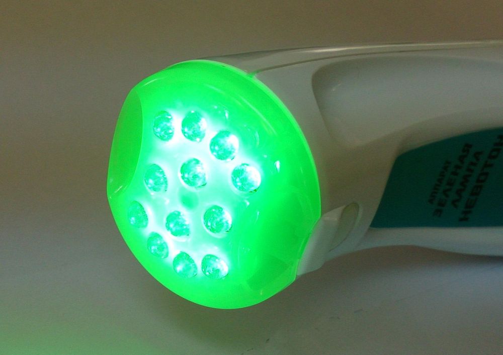 Зеленая лампа НЕВОТОН аппарат фототерапевтический светодиодный