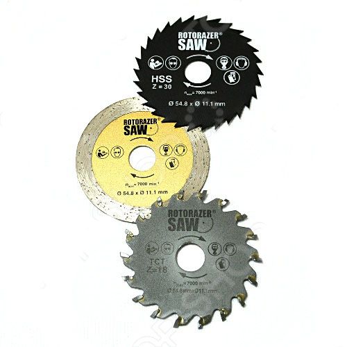 Набор дисков для универсальной пилы Роторайзер Rotorazer Saw 3шт