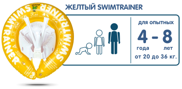 Круг SWIMTRAINER жёлтый (от 4 до 8 лет)