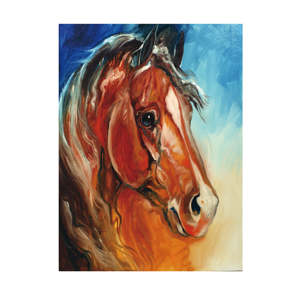 Картина по номерам Рыжий конь