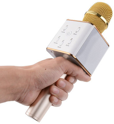 Микрофон Караоке со встроенным динамиком Q7 Bluetooth беспроводной 