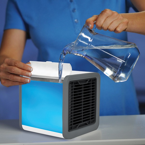 Портативный мини-кондиционер Ice Cellar Air купить увлажнитель и охладитель воздуха, ночник