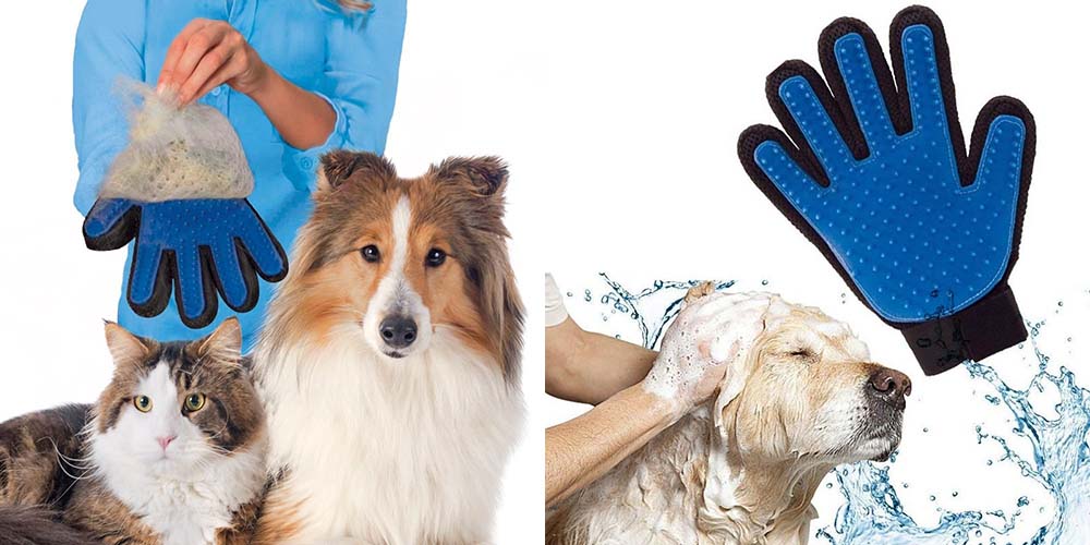 Перчатка для вычесывания домашних животных True Touch купить 